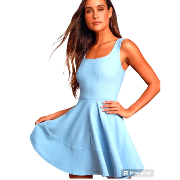 Lulu's Home Before Daylight Barbie Pink/Apricot Mini Skater Dress - Picture 3 of 13